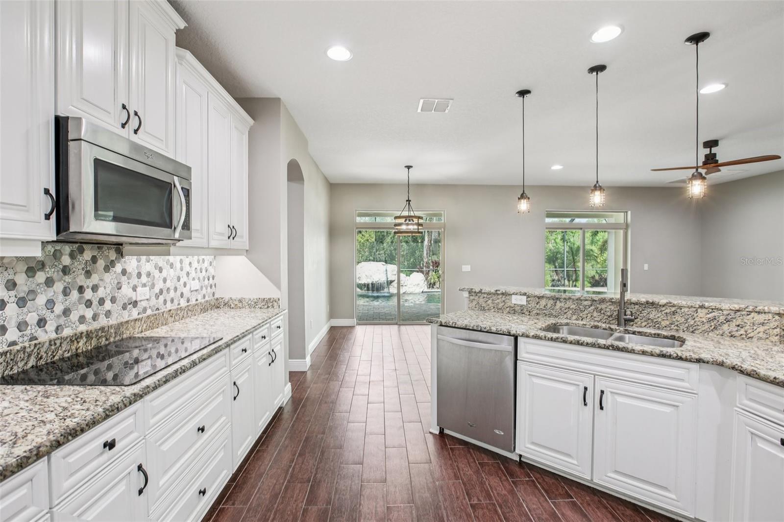 Stylish kitchen with scenic views