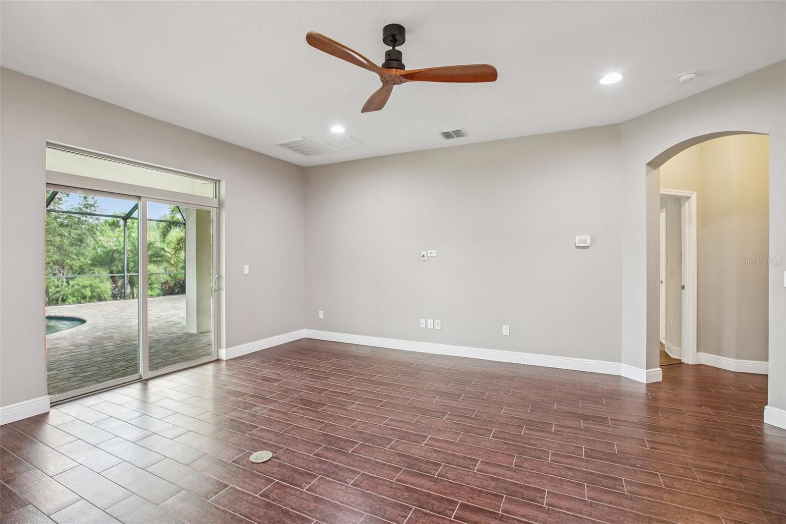 Living area with patio access