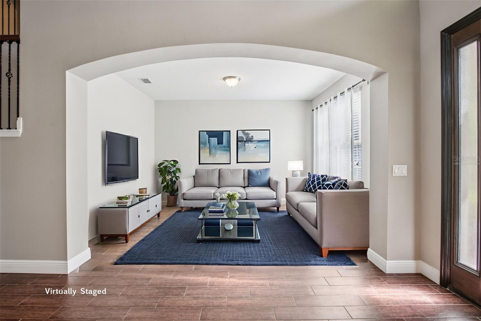 Virtually Staged - Refined living room setting