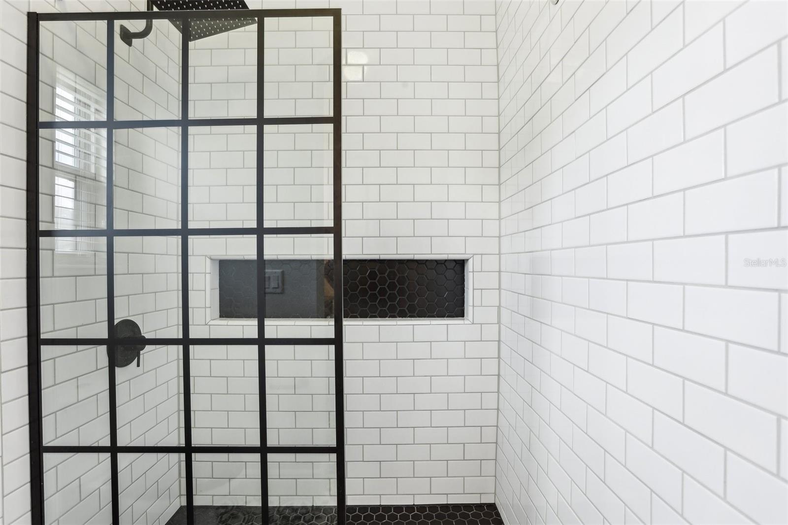 Freshly renovated upper bathroom