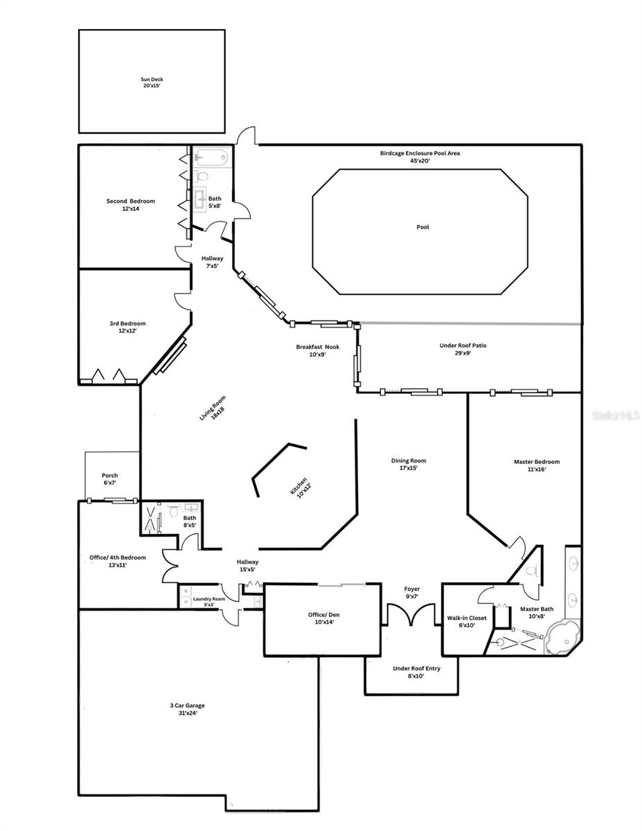 Functional and open two-story plan