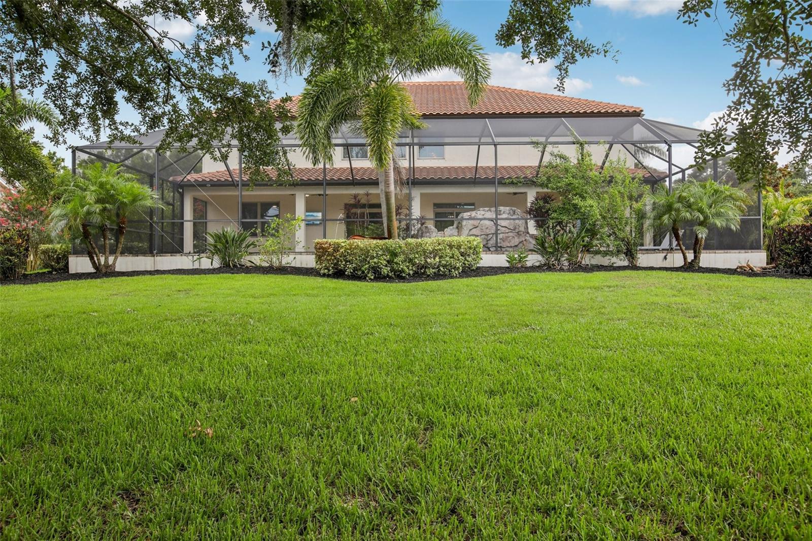 Large, open yard with privacy