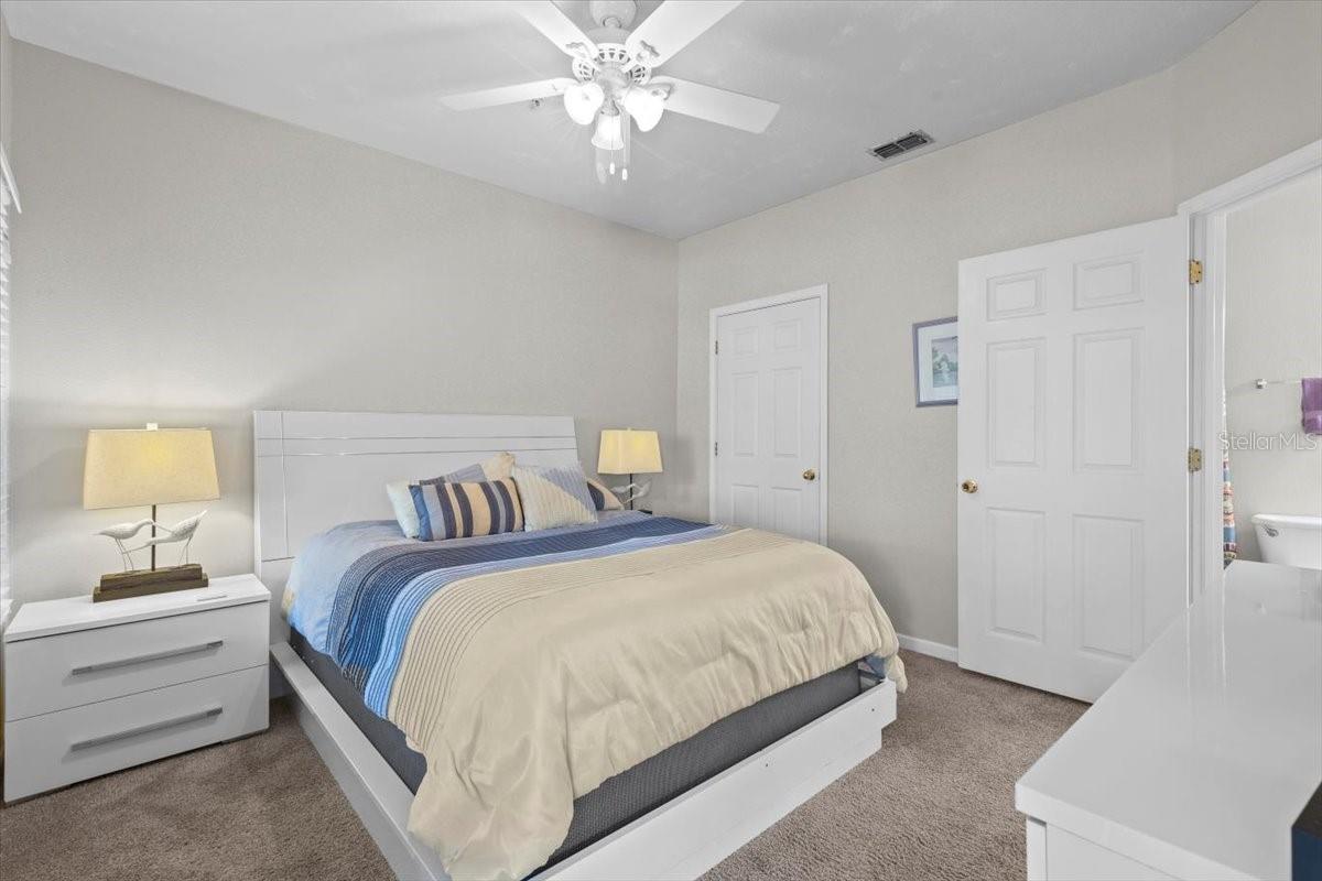 1 of 2 master bedroom w/ HUGE walk-in closet and en suite bathroom!
