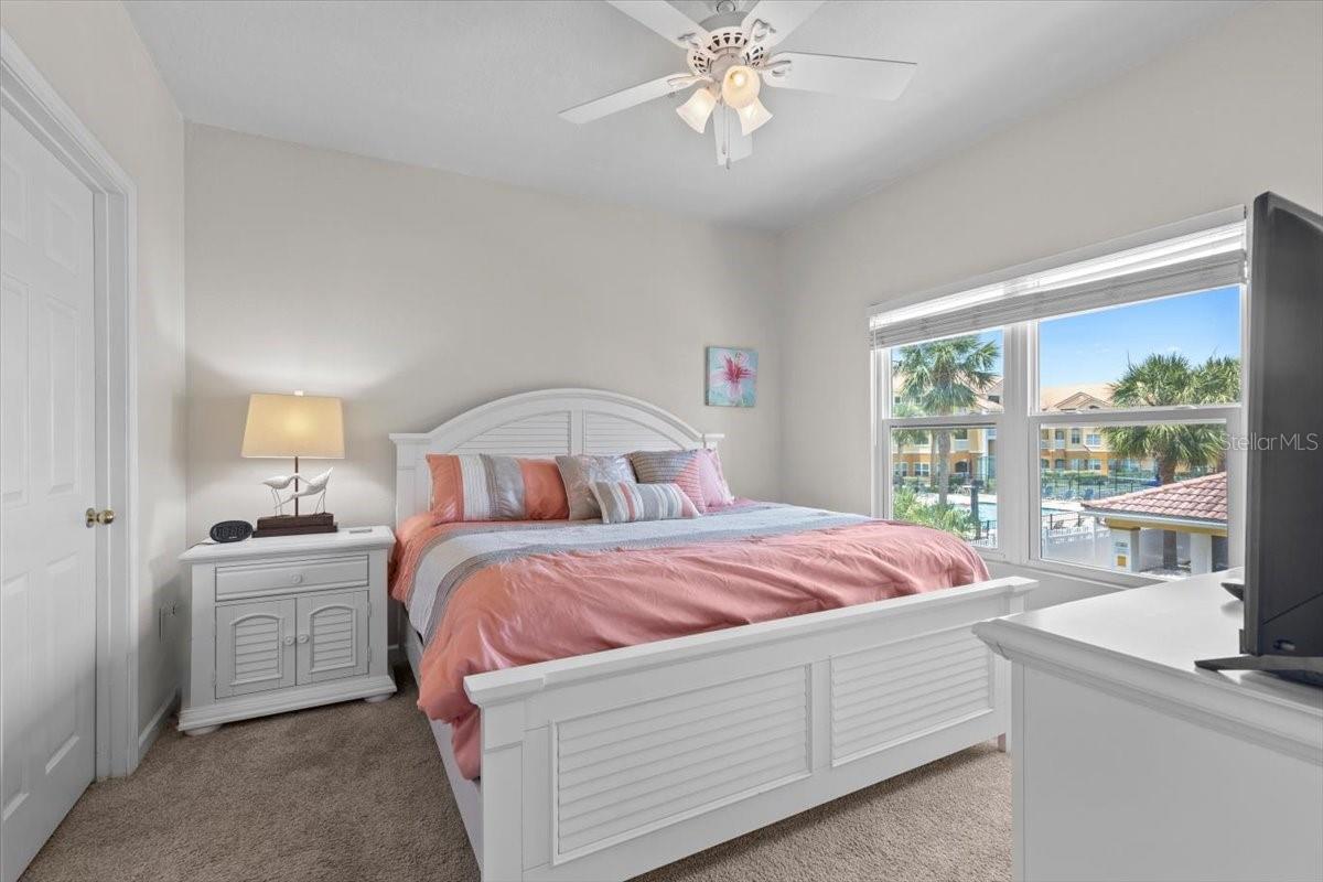 Master bedroom with pool views!
