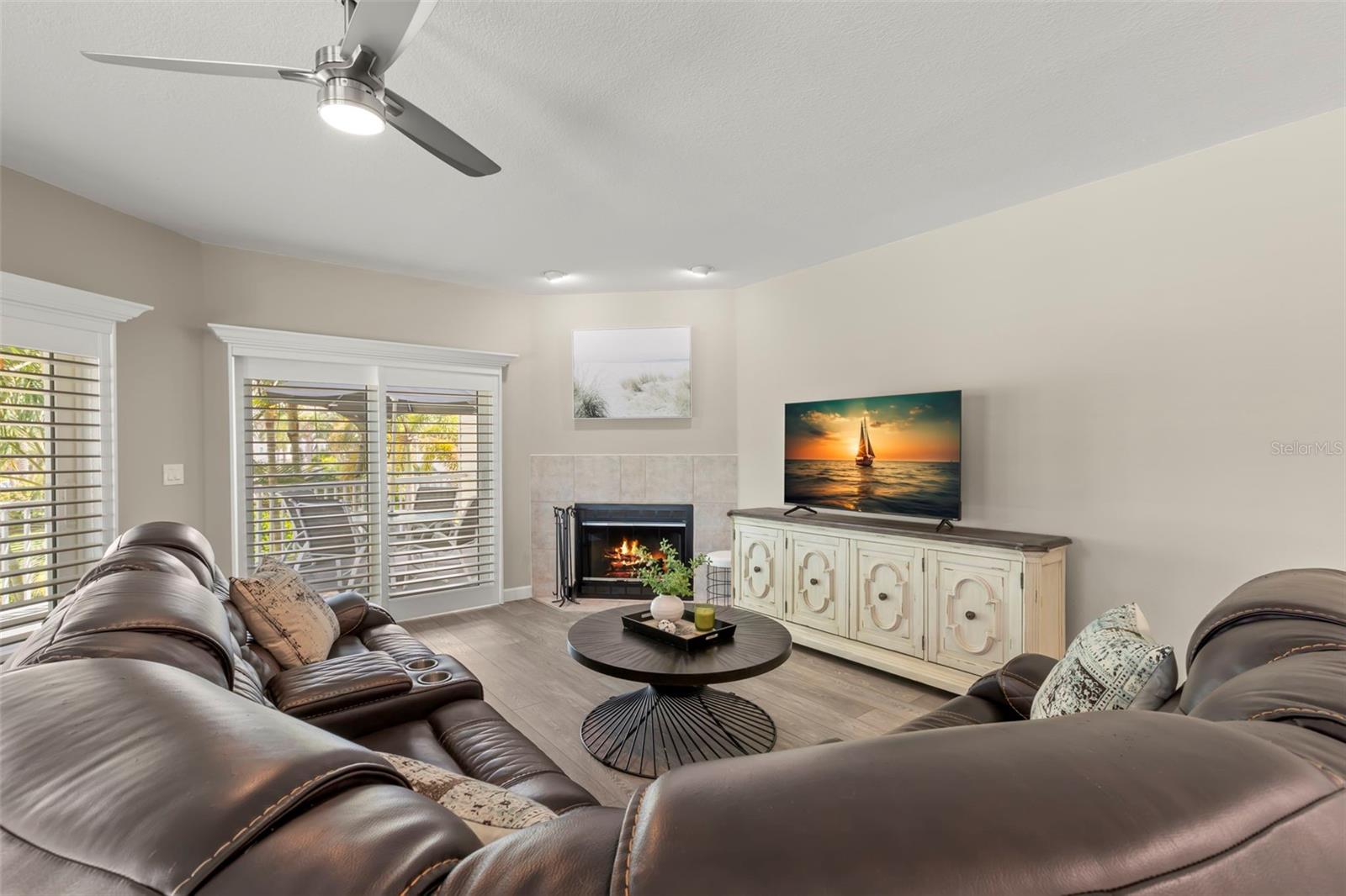 Living Room with Fireplace