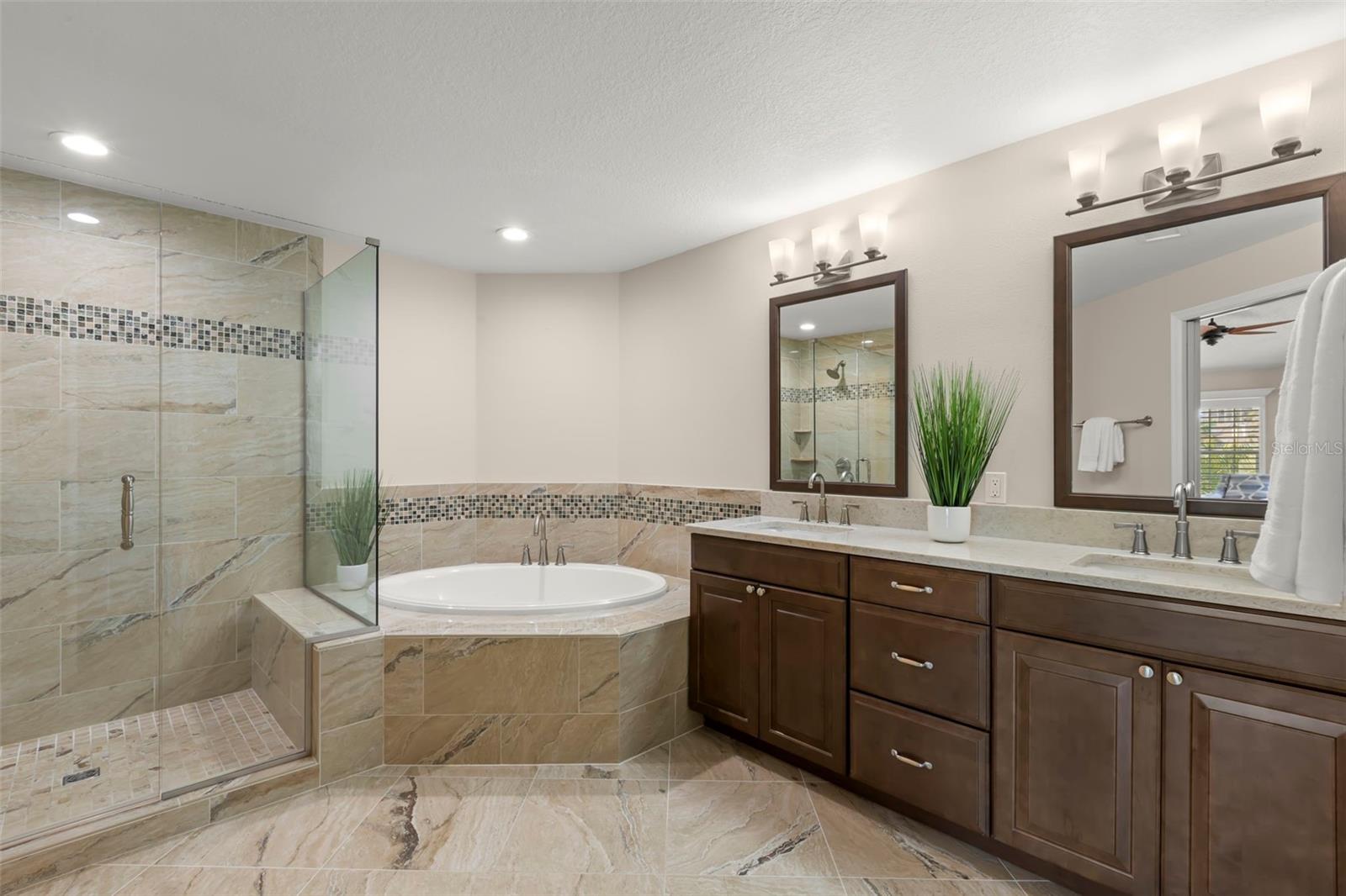 Primary Bath with Separate Tub and Shower