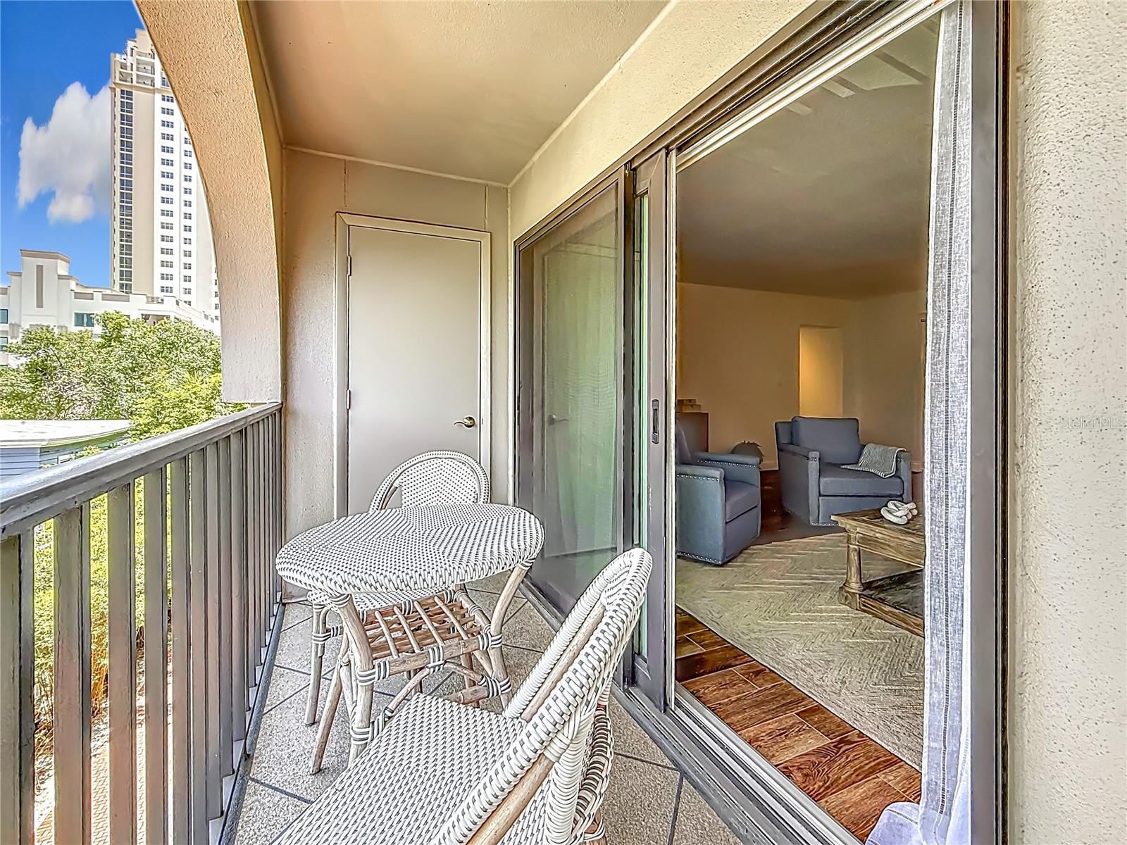 A 7x4 storage closet is off the living room balcony.