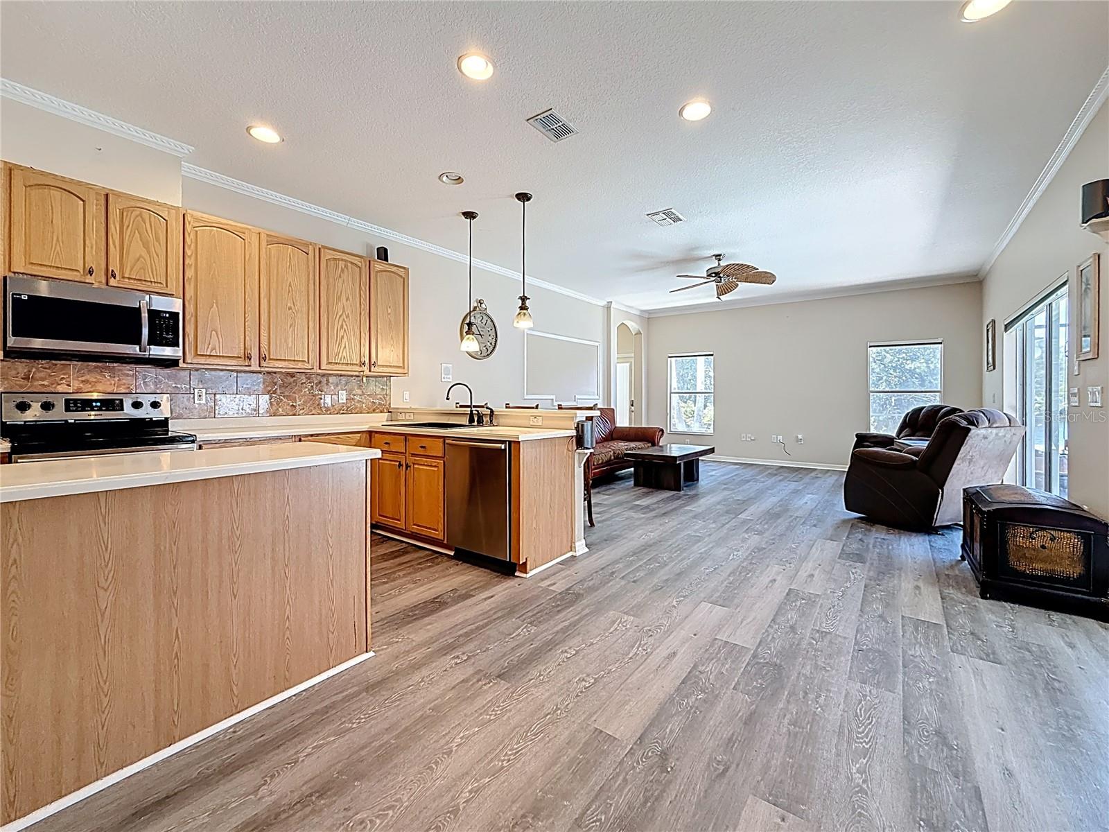 Kitchen and Family Room Combo