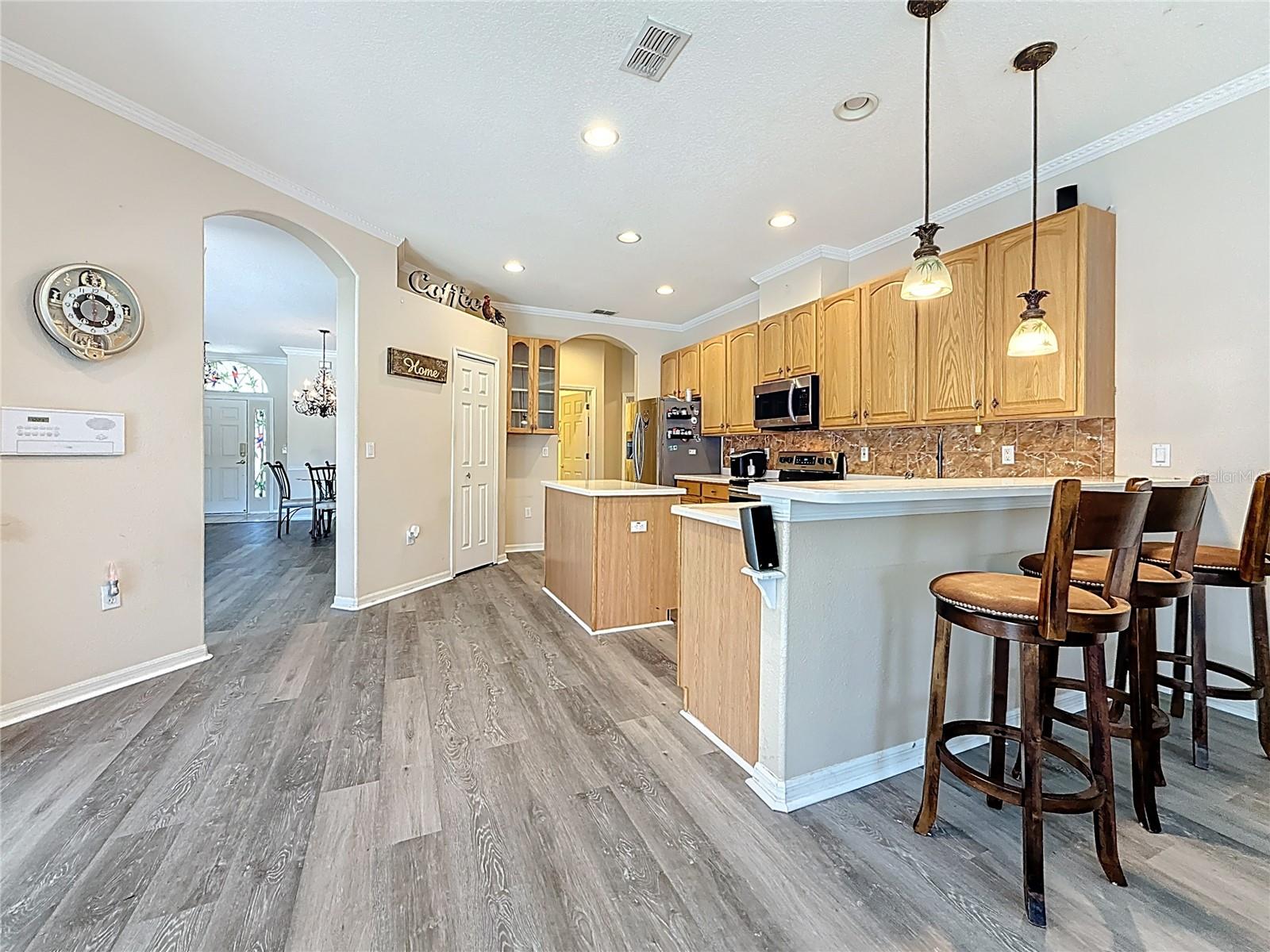 Kitchen with Space for Barstools