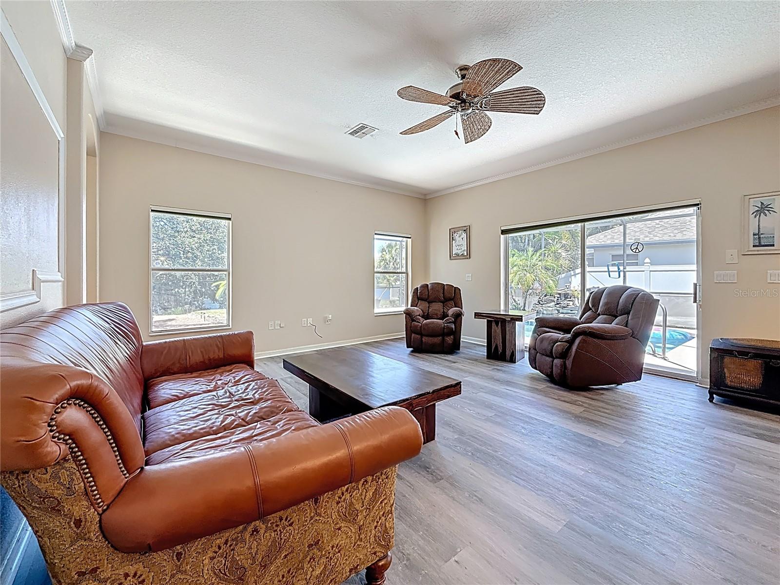Family Room Looking out to Pool