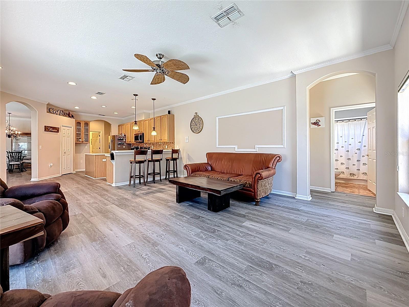 Family Room Looking Back to Kitchen