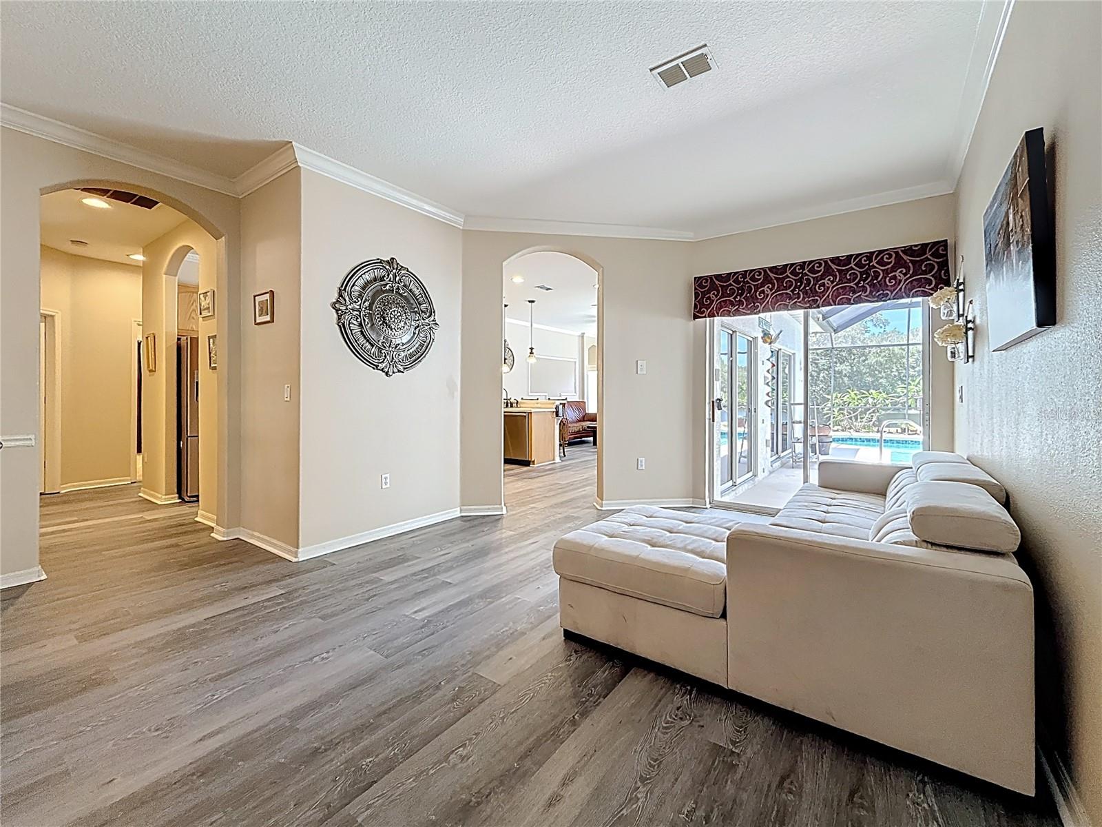 Living Room Looking Out  to Pool