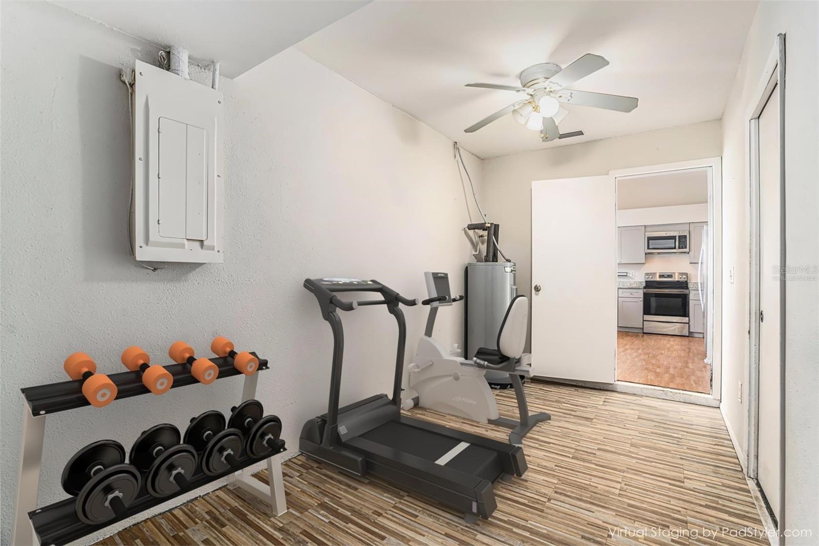 Virtually Staged - Partitioned Garage
