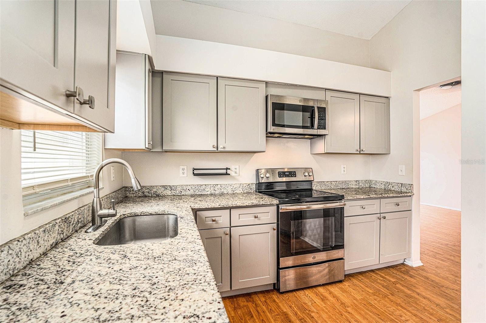 Granite countertops. Stainless Steel appliances