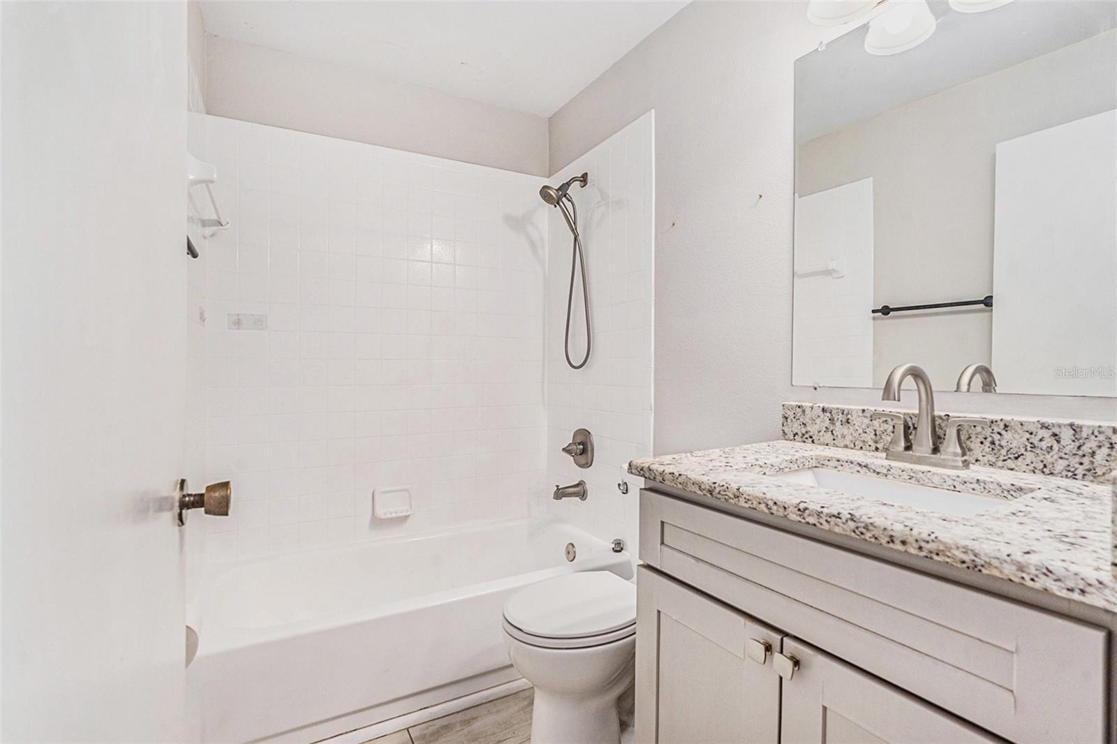 Guest full bath- granite countertop