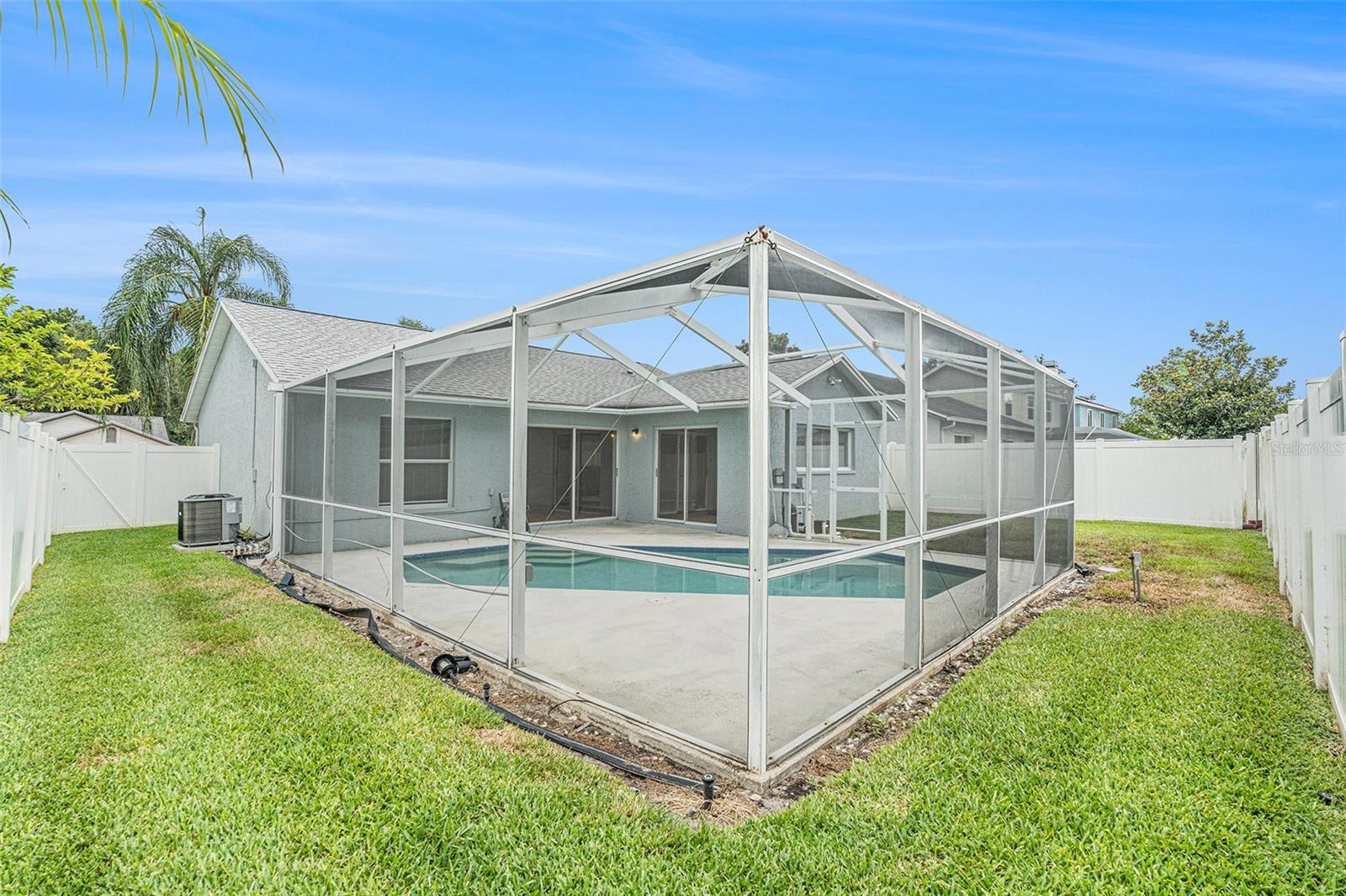 Fenced yard