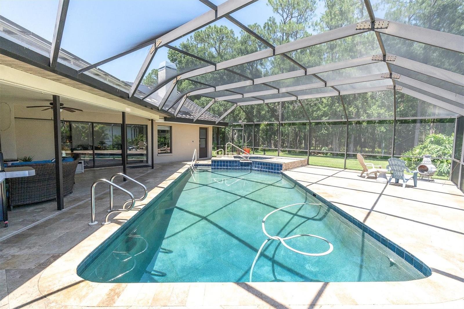 Saltwater pool with HUGE lanai
