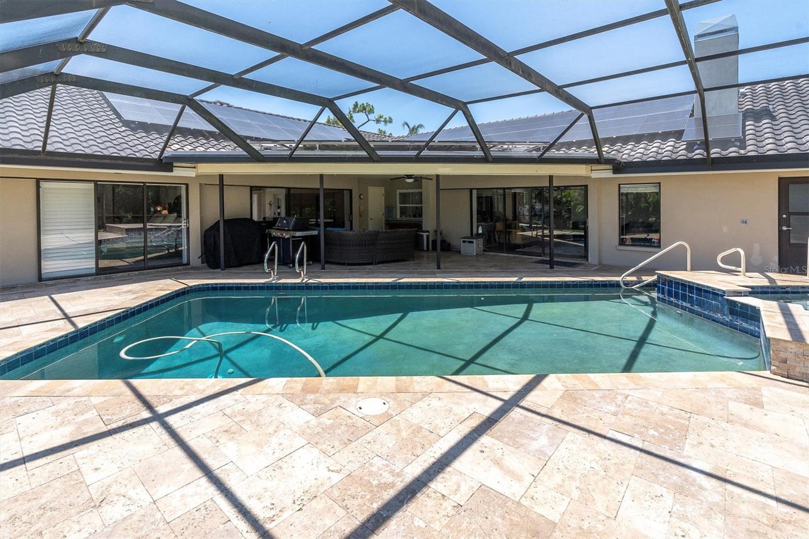 Saltwater pool with HUGE lanai