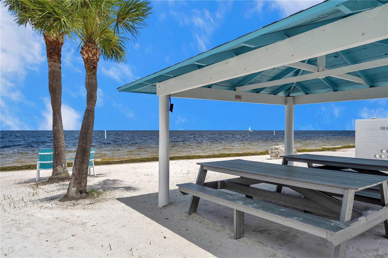 Beach Club - covered picnic tables