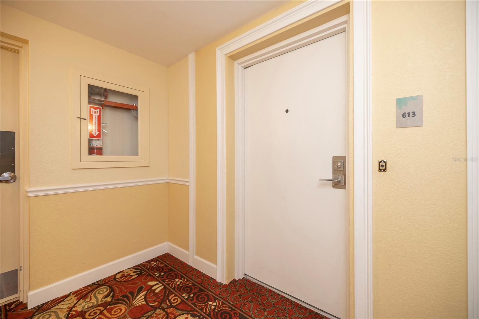 Front door (door to left leads to laundry and storage closet)