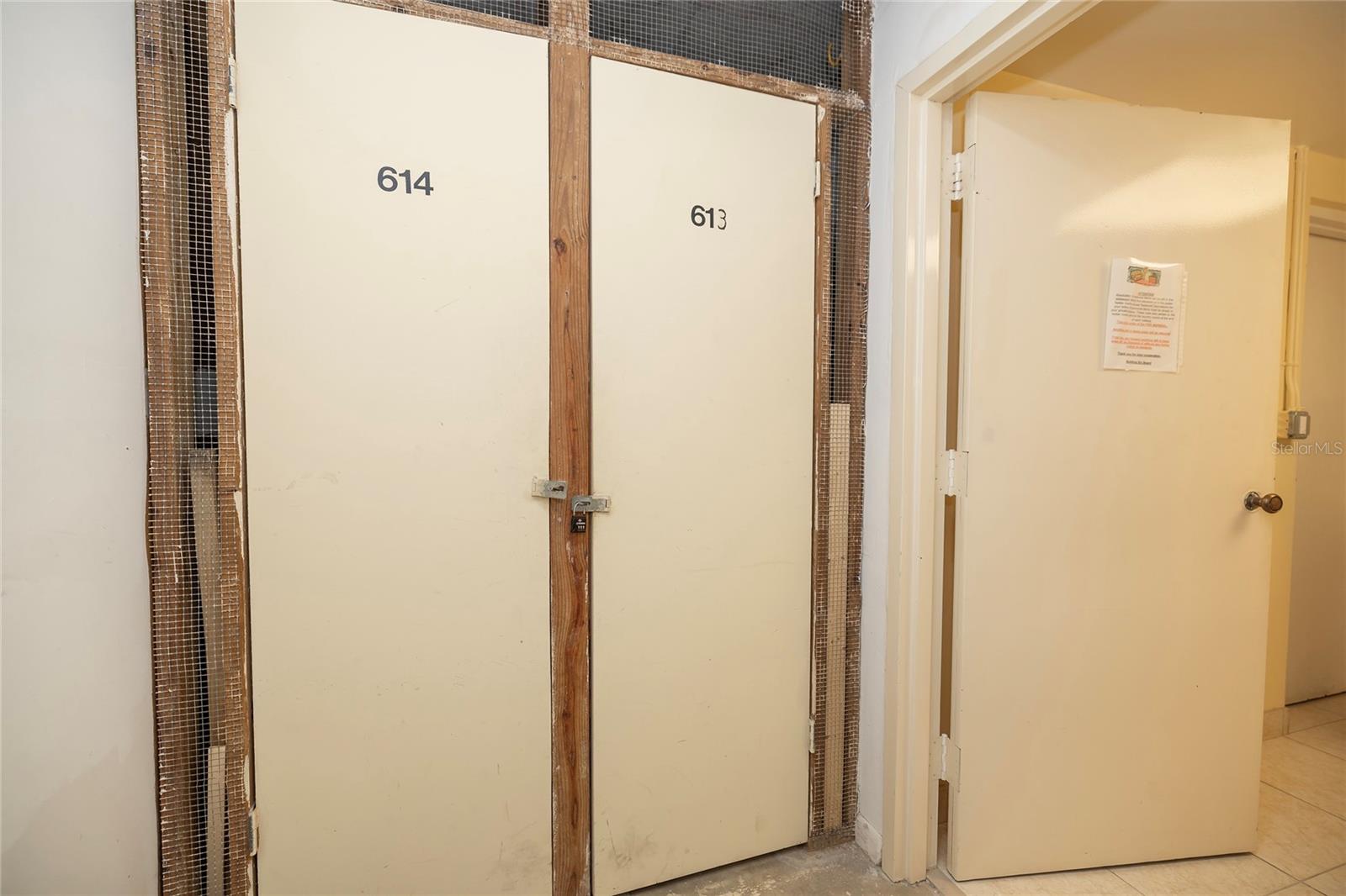 Storage unit for #613 inside laundry room
