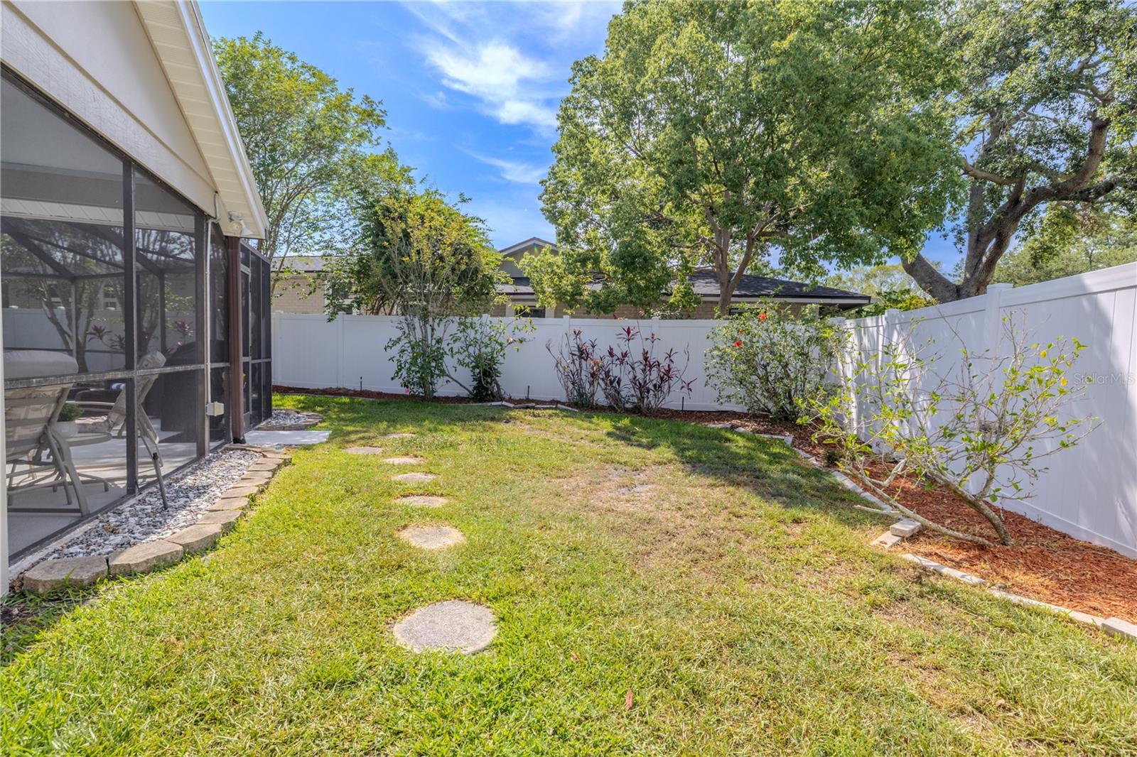 Right-side backyard