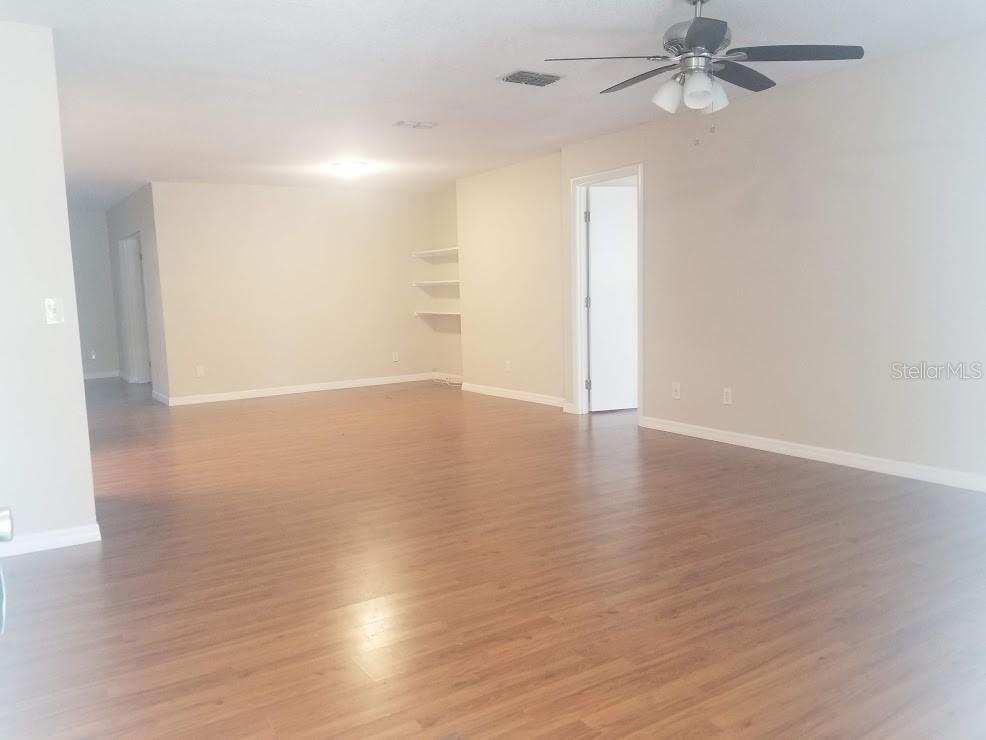 living room and dining room open floor plan