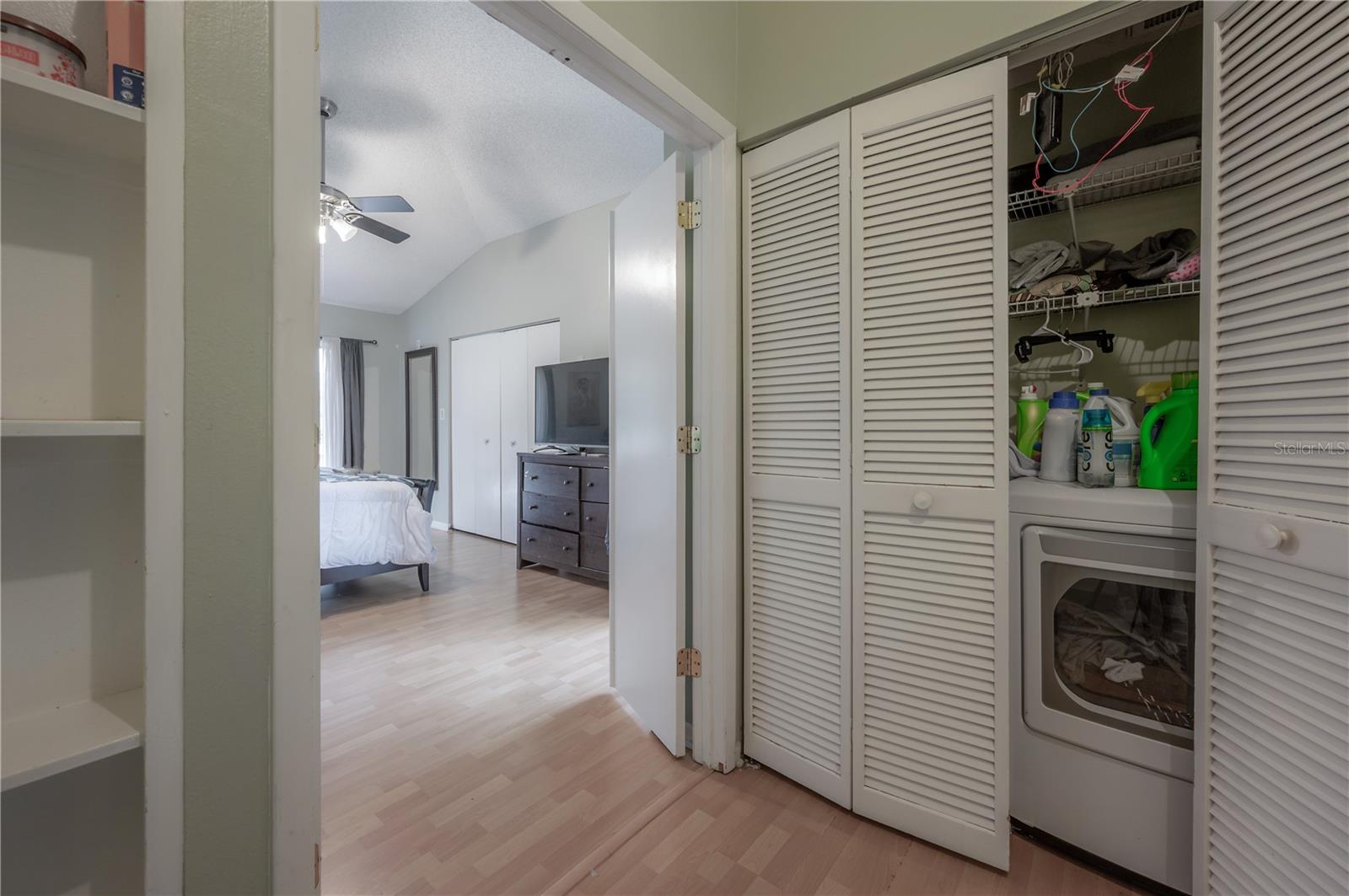 Laundry space upstairs, next to the bedrooms