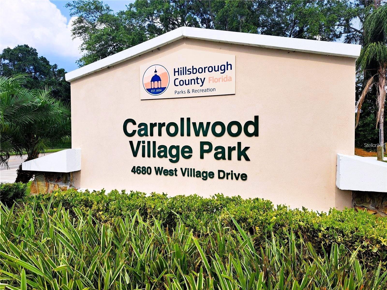 A quick bike ride or walk away is the premier Carrollwood Village Park