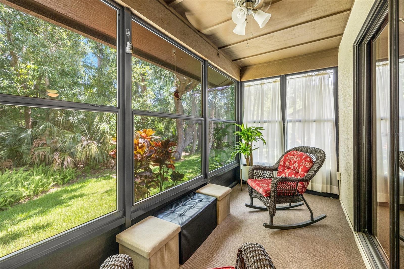 Private enclosed sunroom