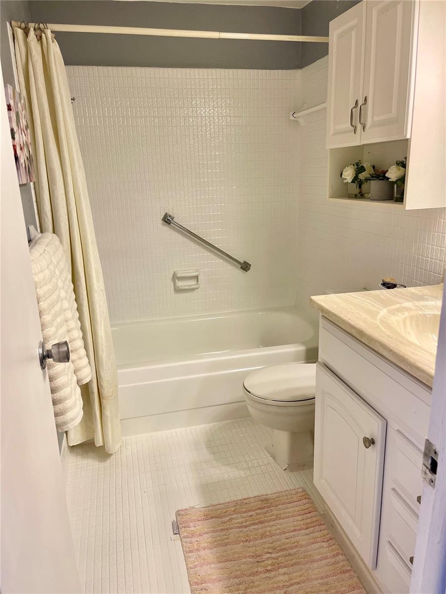 Bathroom, partially updated, freshly painted