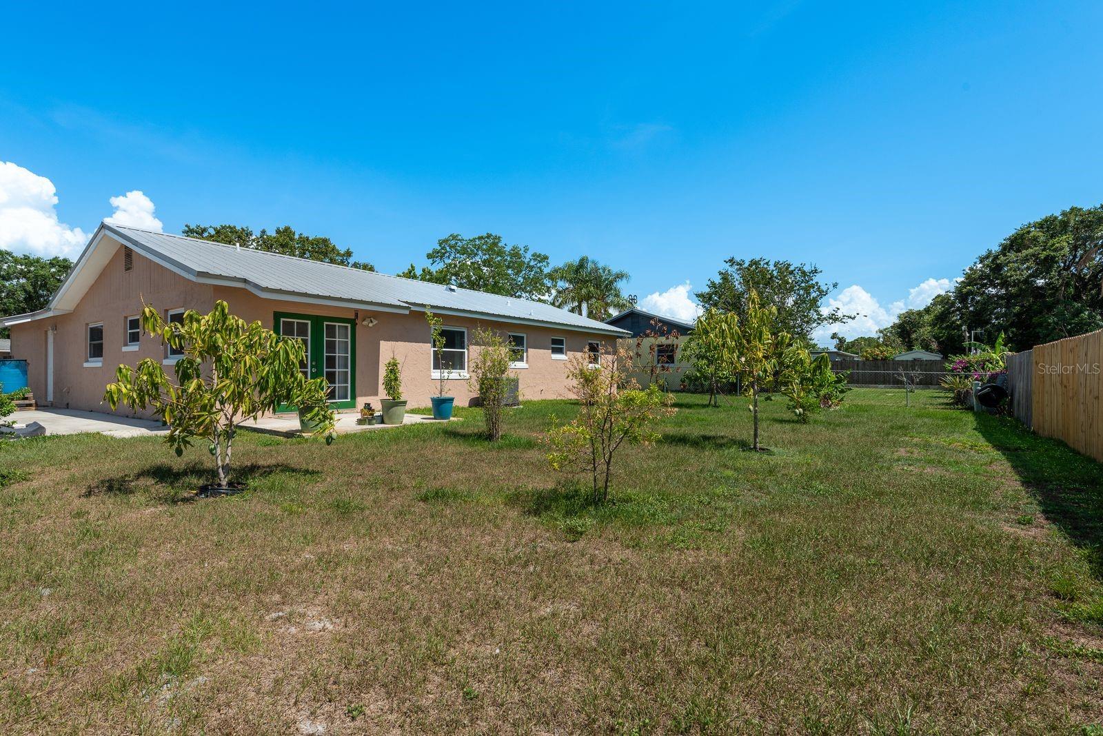 Spacious enclosed backyard
