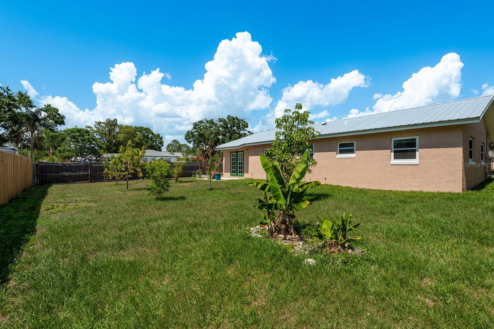 Spacious enclosed backyard