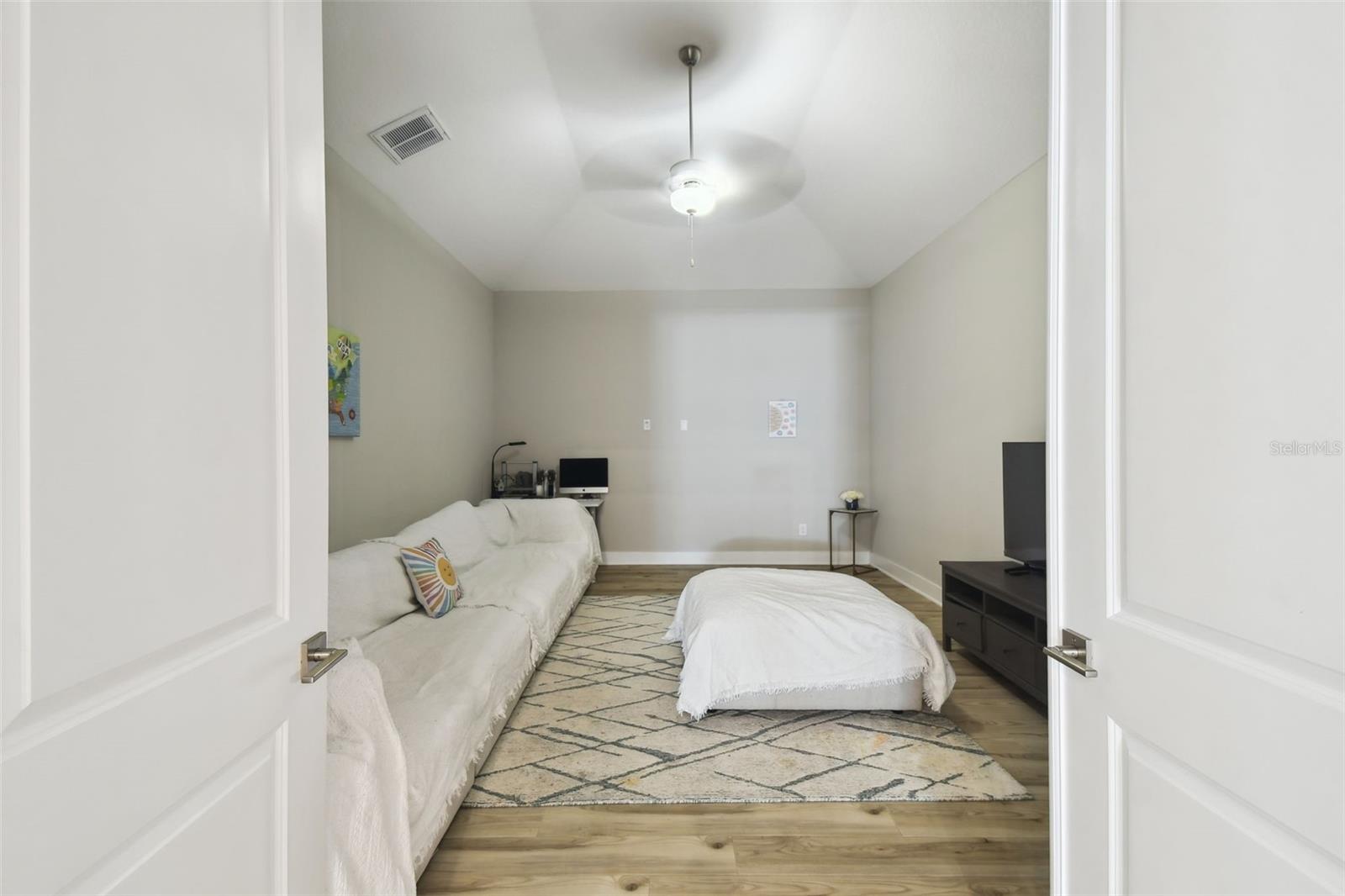 Gigantic Media Room w/Coffered Ceiling