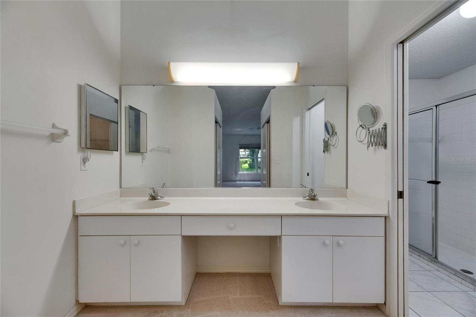 Double vanities in the master bath