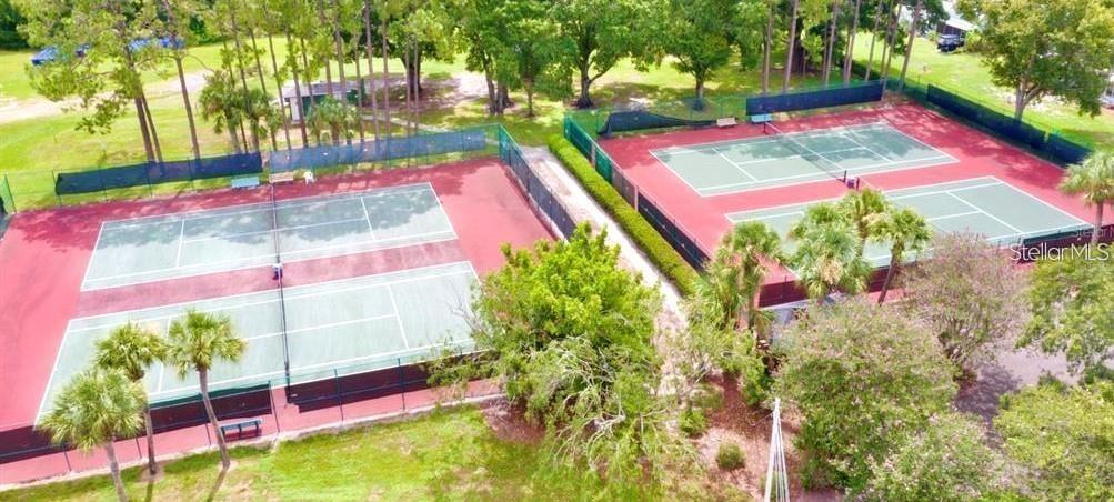 There are more than a dozen pickleball and tennis courts