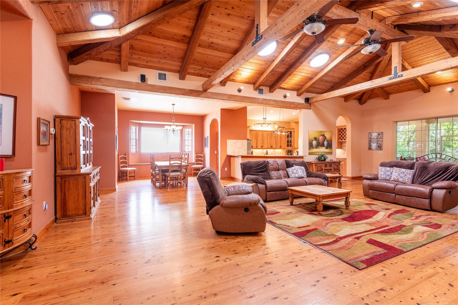 Gorgeous Australian Cypress wood flooring.