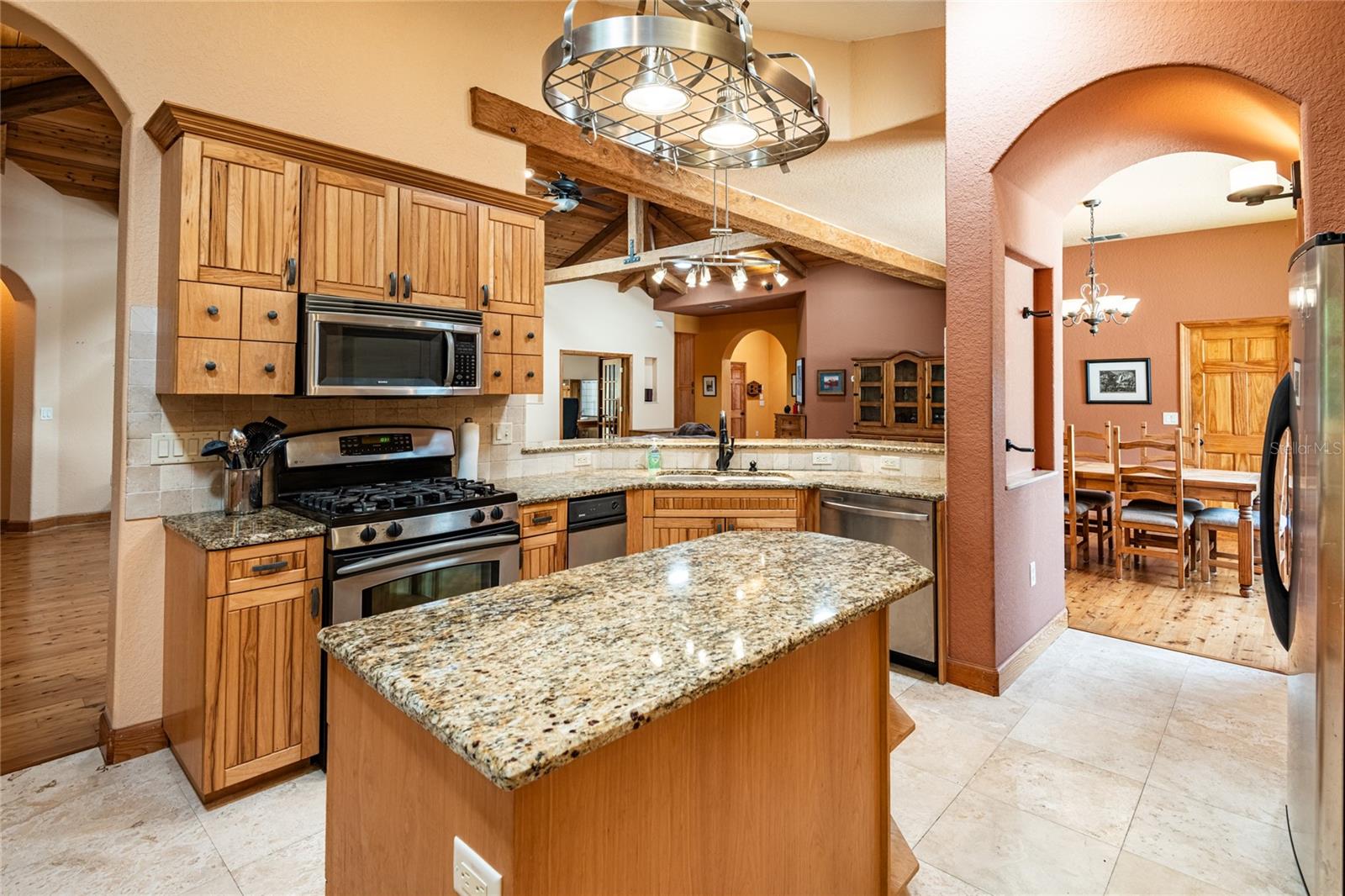 Dining room convenient to the kitchen.