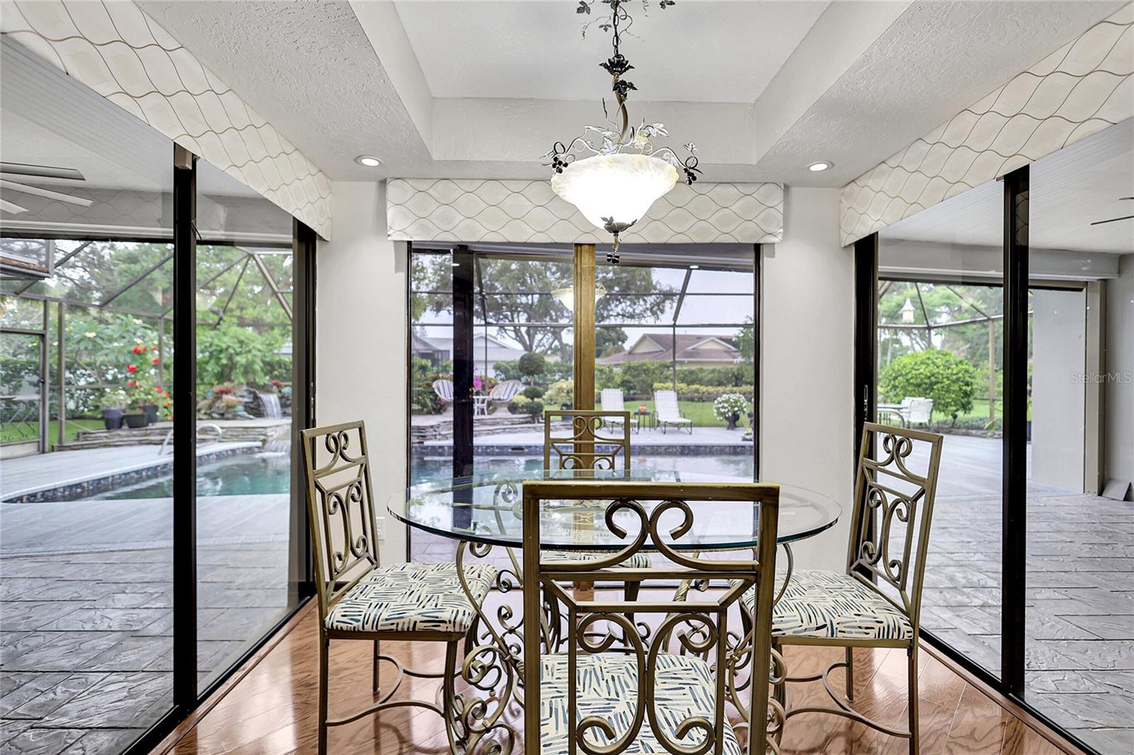 Glass enclosed dinette
