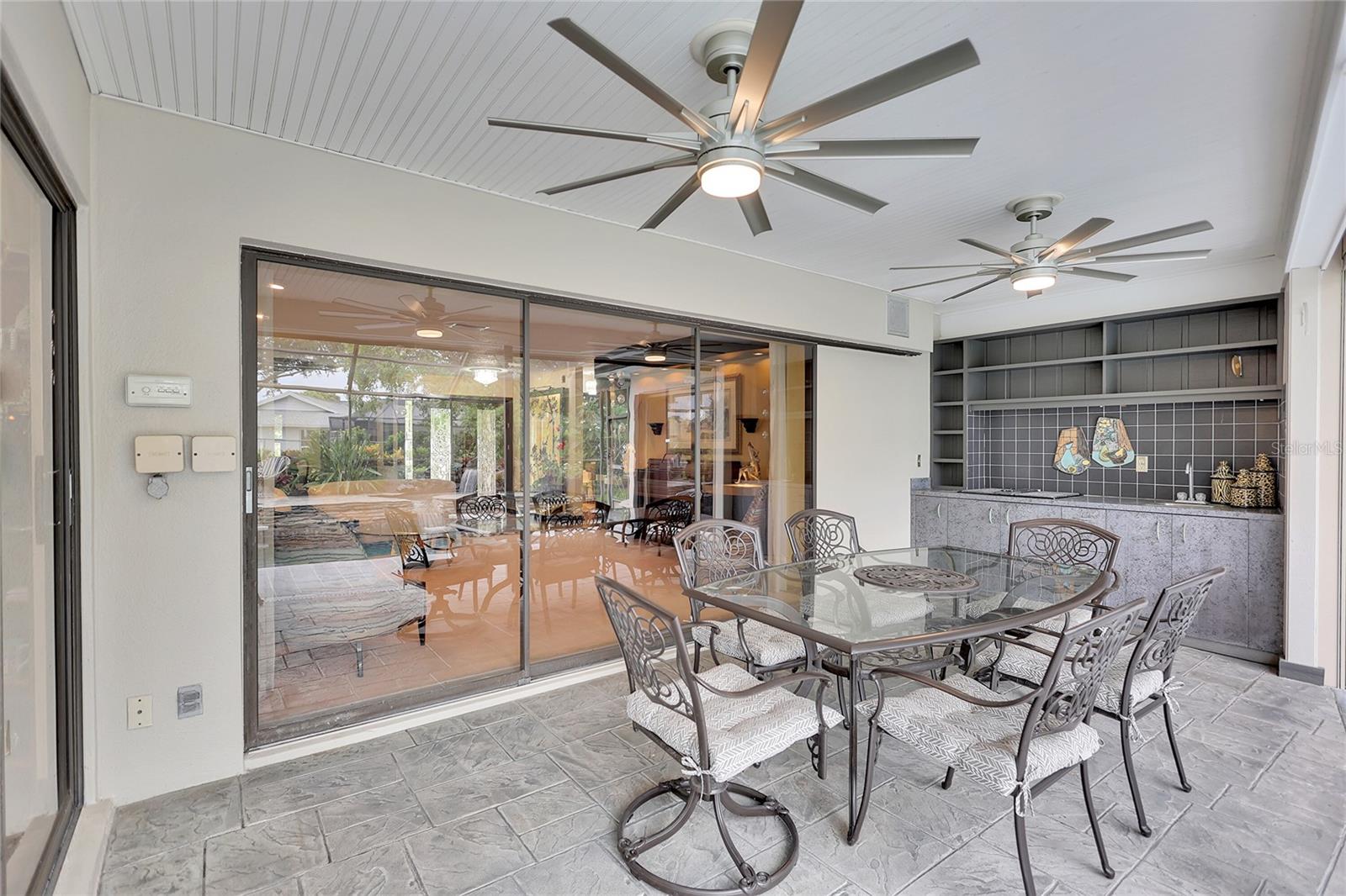 Outdoor dining area