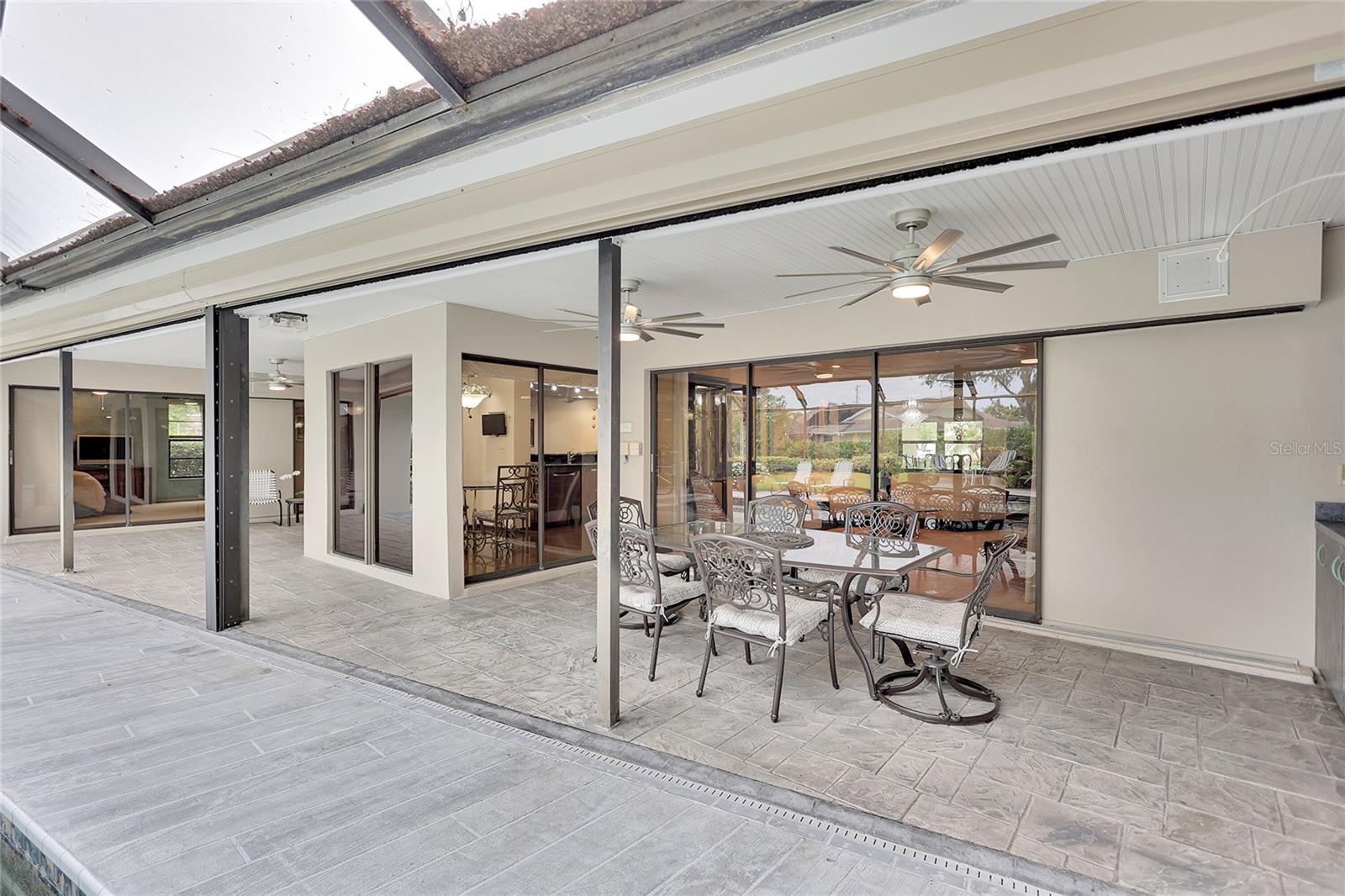 Pool deck and outdoor dining area