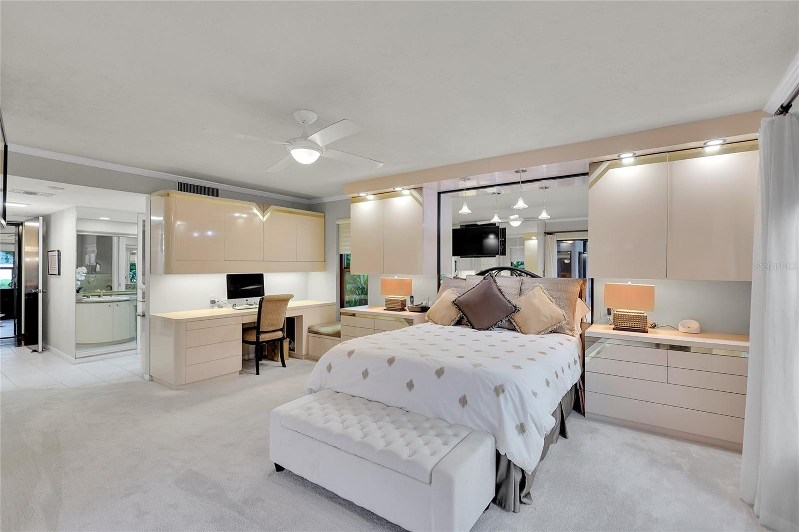 Primary bedroom - opens to pool deck