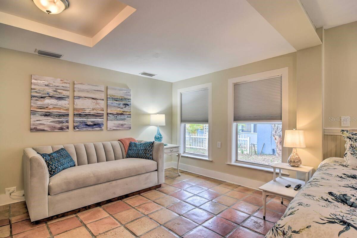 Pull out couch area