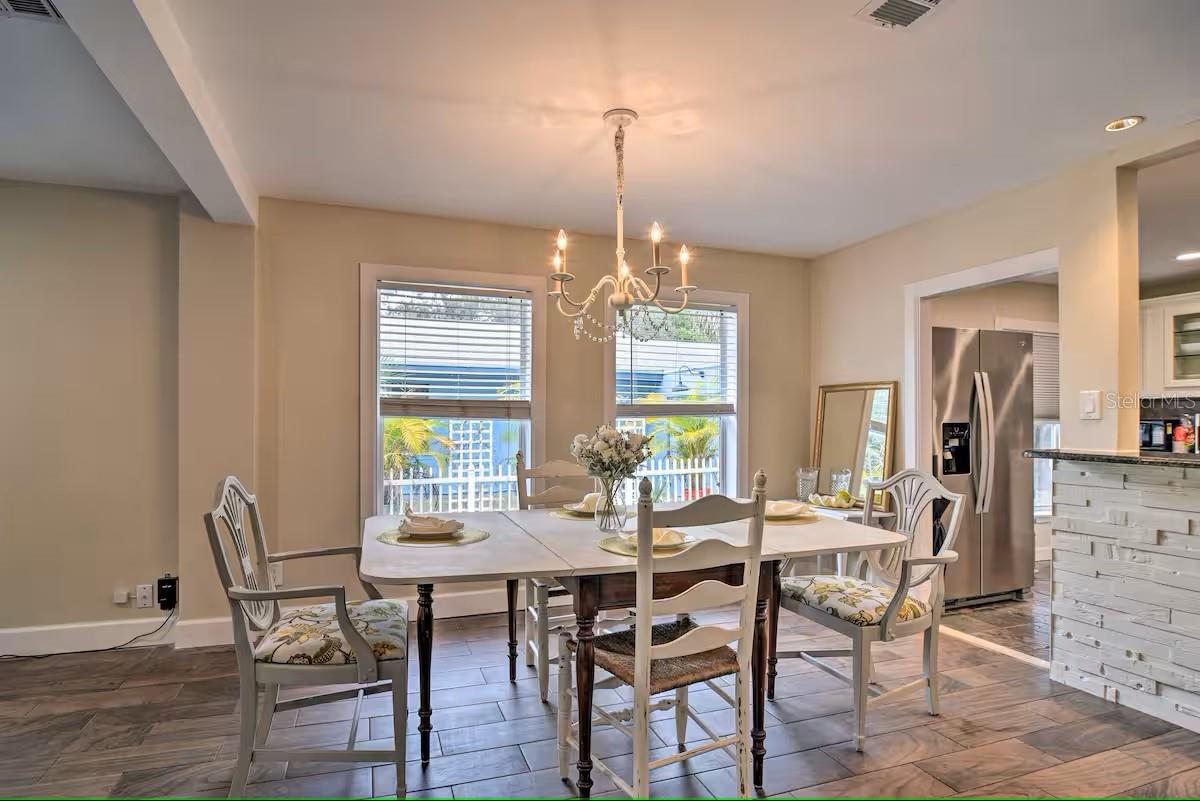 Ample dining area main house