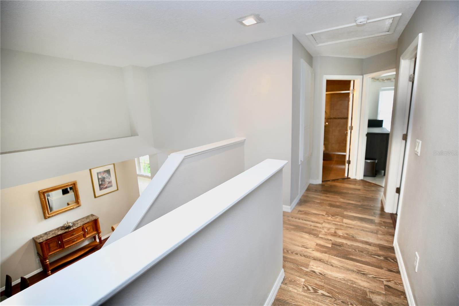 Entering the upstairs that has Two Bedrooms