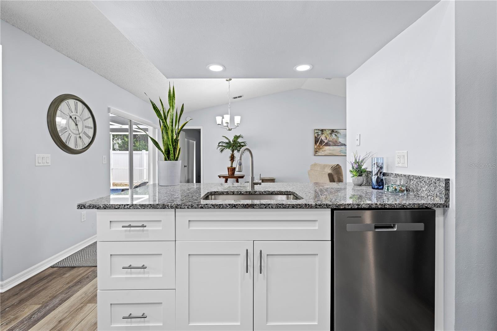 Kitchen Overlooking Living Area