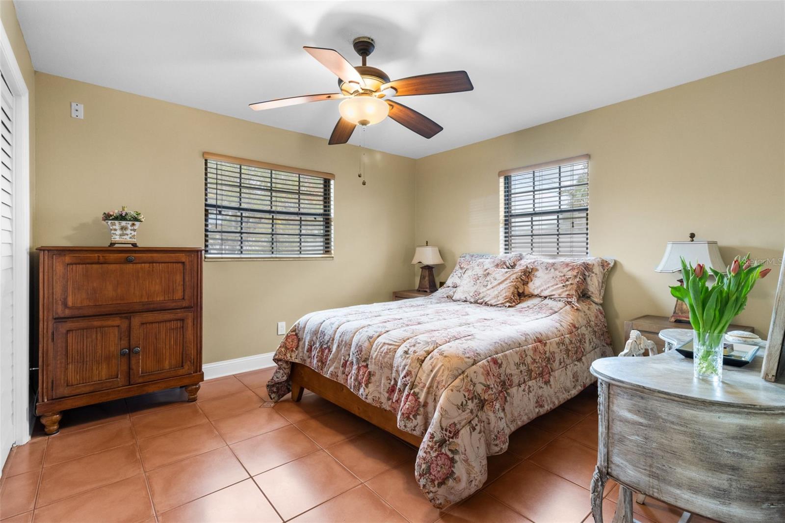 Primary Bedroom with Endless possibilities to bring your touch and style to make this home your masterpiece. 819 Gulf Blvd, a charming 2-bedroom, 1-bath ranch-style quaint Bungalow located just steps from beach access on the stunning shores of Indian Rocks Beach, Indian Rocks Beach Nature Preserve with public dog park and a Boardwalk to through the Mangroves on the Intercoastal.
