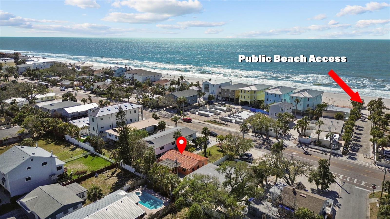 Welcome to 819 Gulf Blvd, a charming 2-bedroom, 1-bath ranch-style quaint Bungalow located just steps from beach access on the stunning shores of Indian Rocks Beach, Indian Rocks Beach Nature Preserve with public dog park and a Boardwalk to through the Mangroves on the Intercoastal.