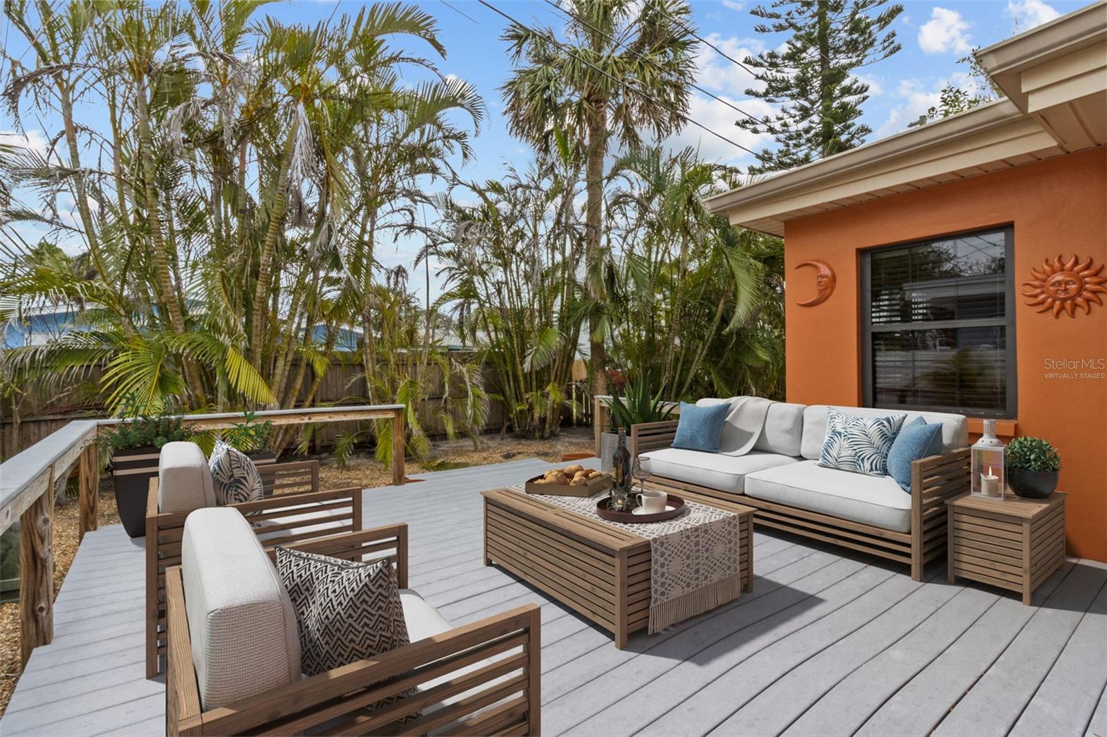 Enjoy your back yard oasis with this easy to maintain oversized composite deck. Virtually Staged to show endless possibilities to bring your touch and style to make this home your masterpiece. 819 Gulf Blvd, a charming 2-bedroom, 1-bath ranch-style quaint Bungalow located just steps from beach access on the stunning shores of Indian Rocks Beach, Indian Rocks Beach Nature Preserve with public dog park and a Boardwalk to through the Mangroves on the Intercoastal.