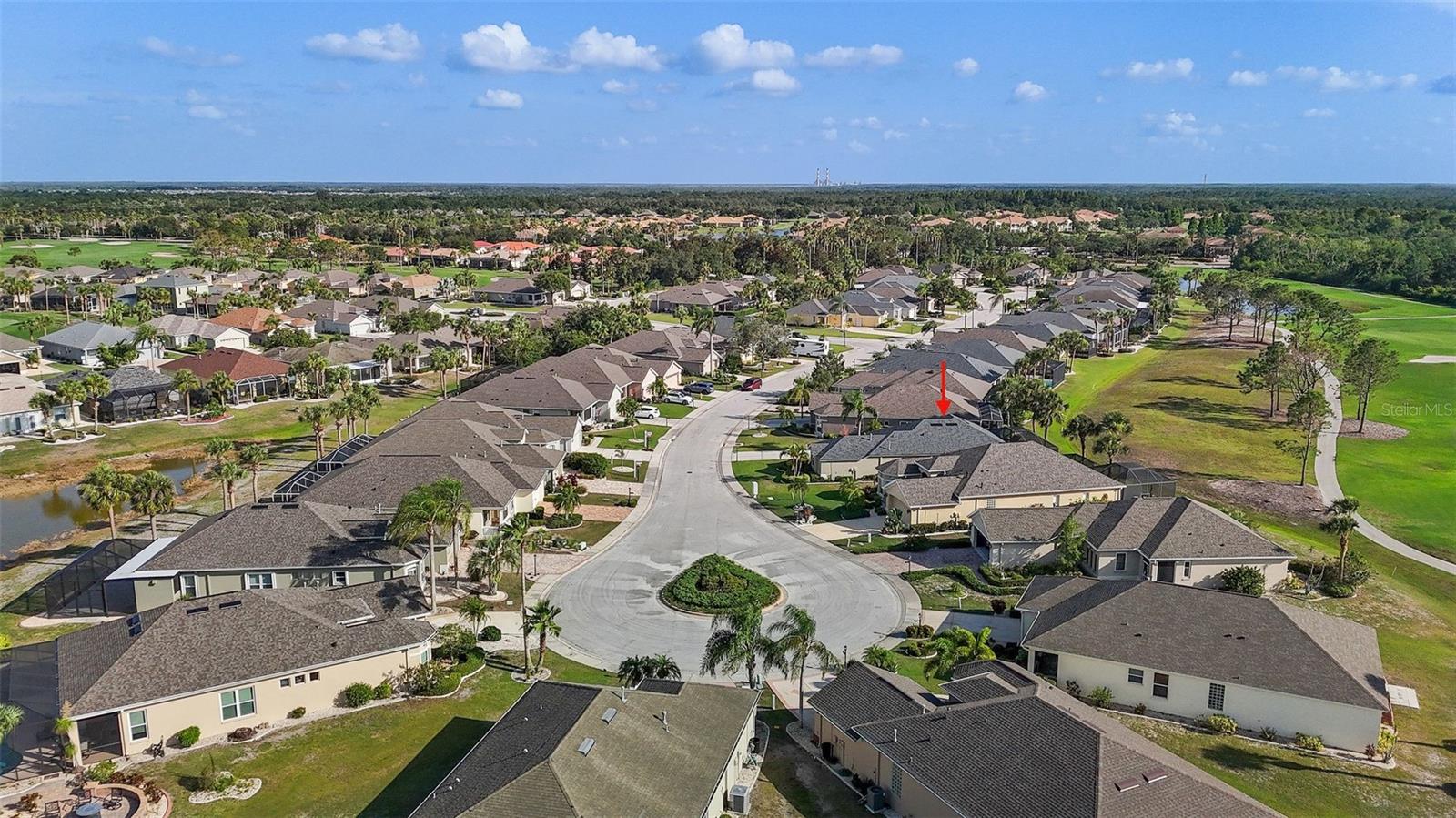 Aerial Cul de Sac, Renaissance Golf Course, Pond & Conservation View